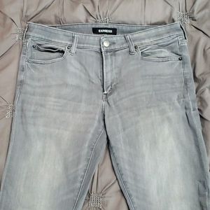 Express 36x34 Skinny Stretch Jeans Grey